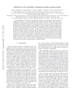 Subtleties in the trainability of quantum machine learning models