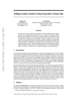 Telling Creative Stories Using Generative Visual Aids