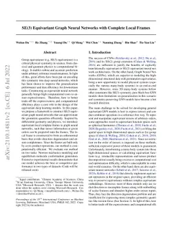 SE(3) Equivariant Graph Neural Networks with Complete Local Frames