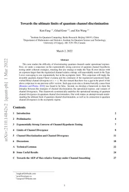 Towards the ultimate limits of quantum channel discrimination