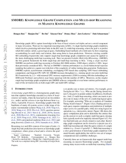 SMORE: Knowledge Graph Completion and Multi-hop Reasoning in Massive
  Knowledge Graphs