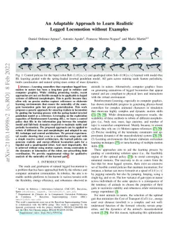 An Adaptable Approach to Learn Realistic Legged Locomotion without
  Examples