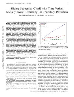 Sliding Sequential CVAE with Time Variant Socially-aware Rethinking for
  Trajectory Prediction