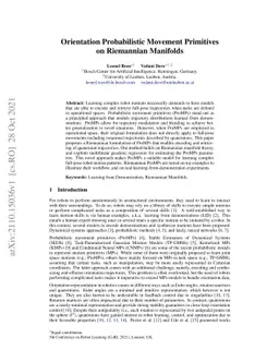 Orientation Probabilistic Movement Primitives on Riemannian Manifolds