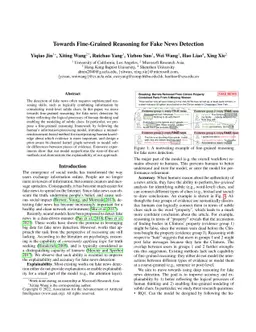 Towards Fine-Grained Reasoning for Fake News Detection