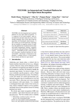 TEXTOIR: An Integrated and Visualized Platform for Text Open Intent
  Recognition