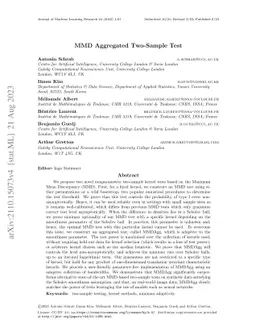 MMD Aggregated Two-Sample Test