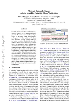 Abstract, Rationale, Stance: A Joint Model for Scientific Claim
  Verification