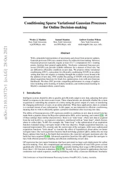 Conditioning Sparse Variational Gaussian Processes for Online
  Decision-making