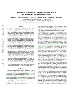 End-to-end Learning the Partial Permutation Matrix for Robust 3D Point
  Cloud Registration