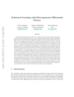 Federated Learning with Heterogeneous Differential Privacy