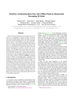 UltraPose: Synthesizing Dense Pose with 1 Billion Points by Human-body
  Decoupling 3D Model