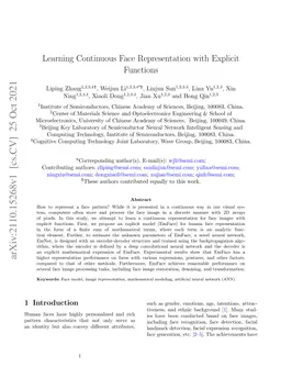 Learning Continuous Face Representation with Explicit Functions