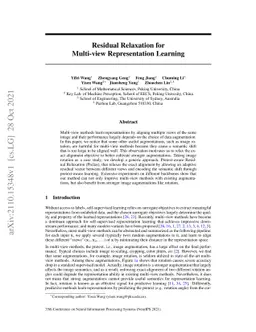 Residual Relaxation for Multi-view Representation Learning