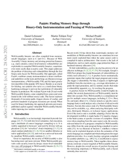 Fuzzm: Finding Memory Bugs through Binary-Only Instrumentation and
  Fuzzing of WebAssembly