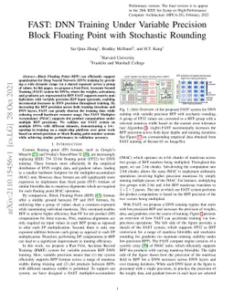 FAST: DNN Training Under Variable Precision Block Floating Point with
  Stochastic Rounding