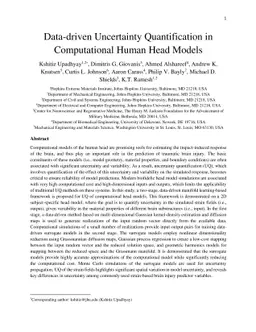 Data-driven Uncertainty Quantification in Computational Human Head
  Models