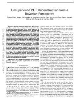 Unsupervised PET Reconstruction from a Bayesian Perspective