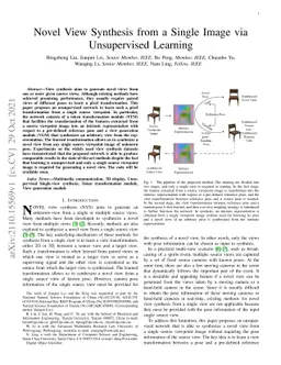 Novel View Synthesis from a Single Image via Unsupervised learning