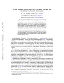 On the Disjoint and Sliding Block Maxima method for piecewise stationary
  time series