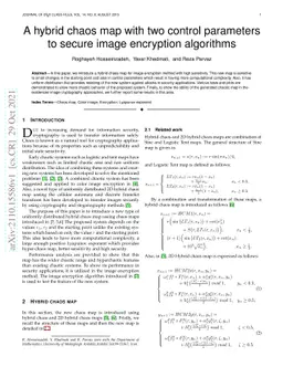 A hybrid chaos map with two control parameters to secure image
  encryption algorithms
