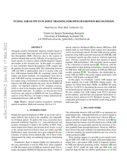 Fusing ASR Outputs in Joint Training for Speech Emotion Recognition