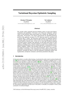 Variational Bayesian Optimistic Sampling