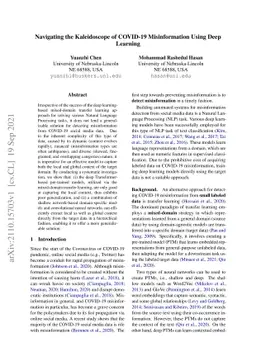 Navigating the Kaleidoscope of COVID-19 Misinformation Using Deep
  Learning