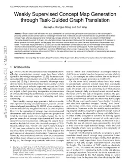 Weakly Supervised Concept Map Generation through Task-Guided Graph
  Translation