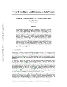 Towards Intelligent Load Balancing in Data Centers
