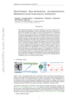 Discovering Non-monotonic Autoregressive Orderings with Variational
  Inference