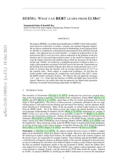 BERMo: What can BERT learn from ELMo?