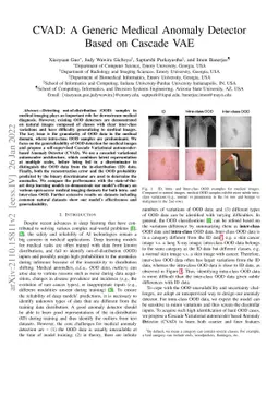 CVAD: A generic medical anomaly detector based on Cascade VAE