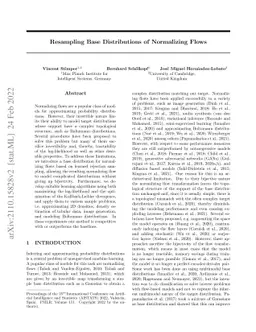Resampling Base Distributions of Normalizing Flows
