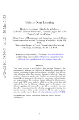 Holistic Deep Learning