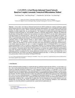 CAN-PINN: A Fast Physics-Informed Neural Network Based on
  Coupled-Automatic-Numerical Differentiation Method