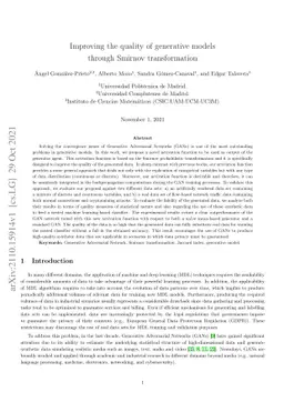 Improving the quality of generative models through Smirnov
  transformation