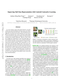 Improving Tail-Class Representation with Centroid Contrastive Learning