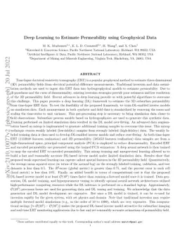 Deep Learning to Estimate Permeability using Geophysical Data