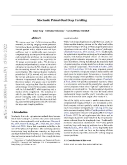 Stochastic Primal-Dual Deep Unrolling