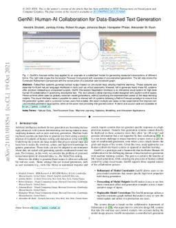 GenNI: Human-AI Collaboration for Data-Backed Text Generation