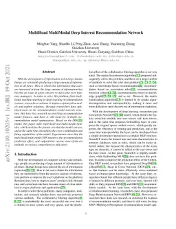 MultiHead MultiModal Deep Interest Recommendation Network