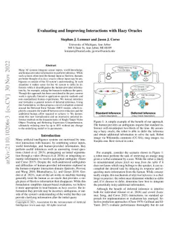 Evaluating and Improving Interactions with Hazy Oracles