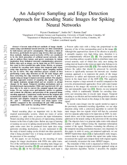 An Adaptive Sampling and Edge Detection Approach for Encoding Static
  Images for Spiking Neural Networks