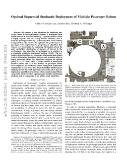 Optimal Sequential Stochastic Deployment of Multiple Passenger Robots