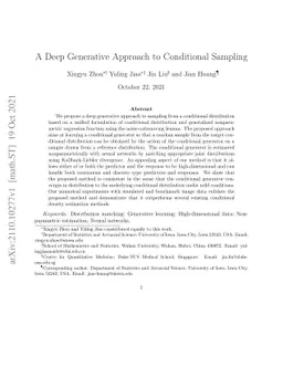 A Deep Generative Approach to Conditional Sampling