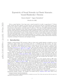 Expressivity of Neural Networks via Chaotic Itineraries beyond
  Sharkovsky's Theorem