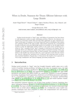 When in Doubt, Summon the Titans: Efficient Inference with Large Models
