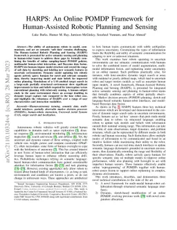 HARPS: An Online POMDP Framework for Human-Assisted Robotic Planning and
  Sensing