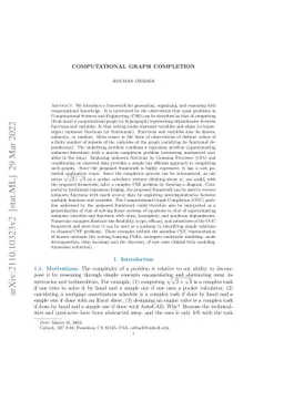 Computational Graph Completion